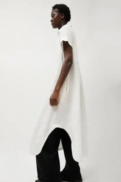 Mandu Short Sleeve Dress in White^No.6 Store Sale