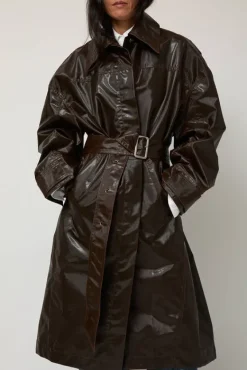 Manso Mackintosh Coat in Brown^No.6 Store Fashion
