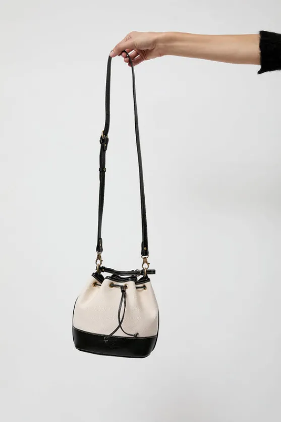 Marini Bucket Bag in Natural and Black^No.6 Store Clearance