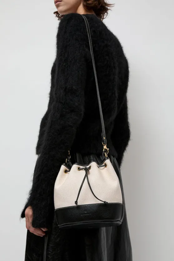 Marini Bucket Bag in Natural and Black^No.6 Store Clearance