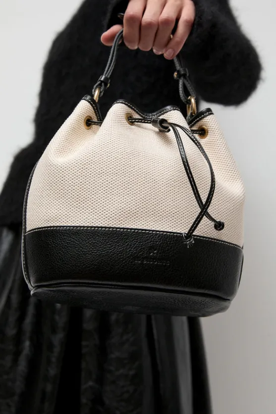 Marini Bucket Bag in Natural and Black^No.6 Store Clearance