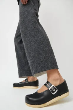 Maryjane Clog on Flat Bendable Base in Jet^No.6 Store Clearance