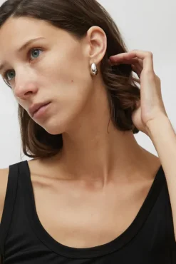 Medium Volume Waterdrop One Touch Earrings in Silver^No.6 Store Hot