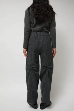 Melange Wool Blend Curve Pants in Grey^No.6 Store Best