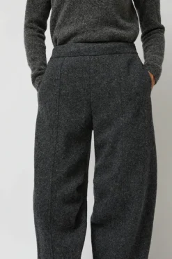 Melange Wool Blend Curve Pants in Grey^No.6 Store Best