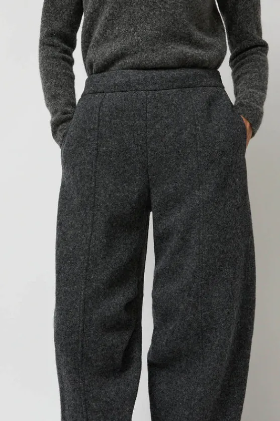 Melange Wool Blend Curve Pants in Grey^No.6 Store Best