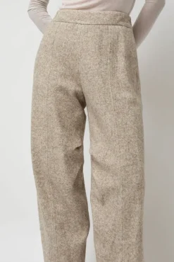 Melange Wool Blend Curve Pants in Ivory^No.6 Store Outlet