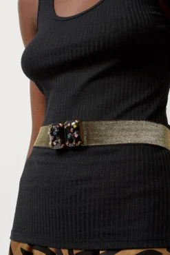 Micro Crystals Belt in Black^No.6 Store Fashion