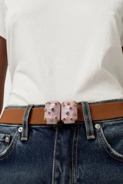 Micro Crystals Belt in Lilac^No.6 Store Fashion