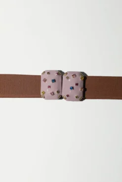 Micro Crystals Belt in Lilac^No.6 Store Fashion