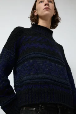 Nadia Sweater in Black and Blue^No.6 Store Sale