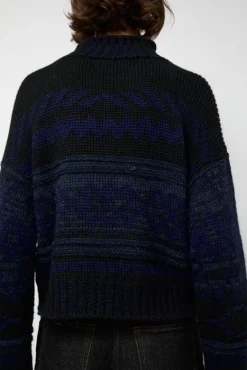 Nadia Sweater in Black and Blue^No.6 Store Sale