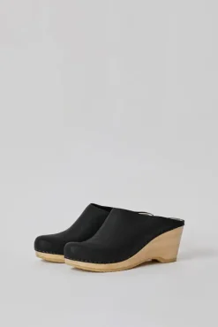 New School Clog on Wedge in Black^No.6 Store Outlet