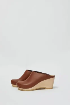New School Clog on Wedge in British Tan^No.6 Store Outlet