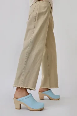 Old School Clog on High Heel in Light Blue^No.6 Store Fashion