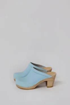 Old School Clog on High Heel in Light Blue^No.6 Store Fashion