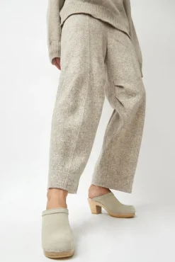 Old School Clog on High Heel in Chalk Suede^No.6 Store Hot