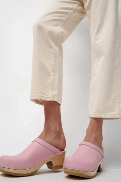 Old School Clog on Mid Heel in Light Pink^No.6 Store Outlet