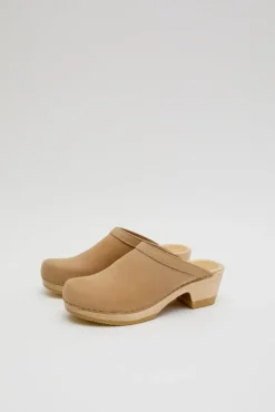 Old School Clog on Mid Heel in Bone^No.6 Store Clearance