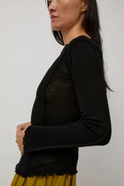 Omato Wool Long Sleeve in Black^No.6 Store Clearance