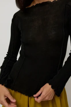 Omato Wool Long Sleeve in Black^No.6 Store Clearance