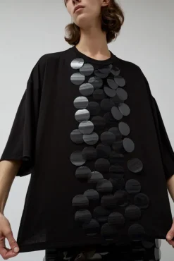 Oversized T-Shirt with Sequins in Black^No.6 Store Discount