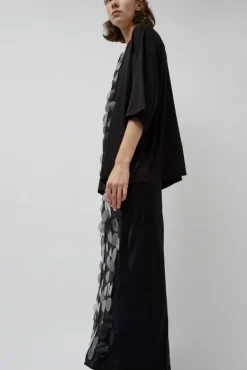 Oversized T-Shirt with Sequins in Black^No.6 Store Discount