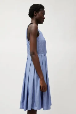 Party Dress in Wedgewood and White Stripe^No.6 Store Hot