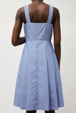 Party Dress in Wedgewood and White Stripe^No.6 Store Hot