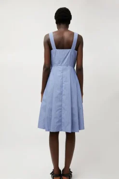 Party Dress in Wedgewood and White Stripe^No.6 Store Hot