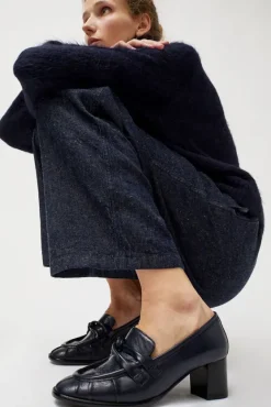 Philippe Heeled Loafer in Navy^No.6 Store Discount