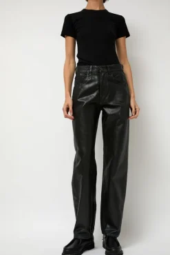 Pitched Baggy Jeans in Black Blue^No.6 Store Hot