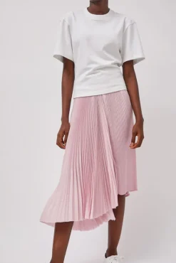 Pleated Asymmetric Skirt in Pink^No.6 Store New