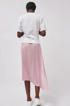 Pleated Asymmetric Skirt in Pink^No.6 Store New