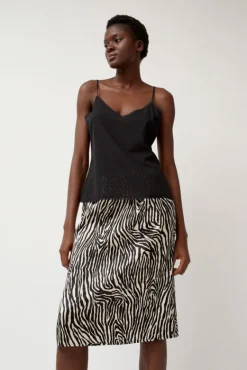 Printed Slip Skirt in Zebra Print^No.6 Store Outlet