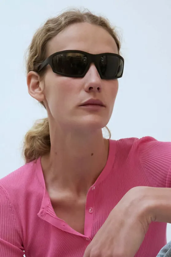 Raven Sunglasses in Matte Black and Green^No.6 Store Online