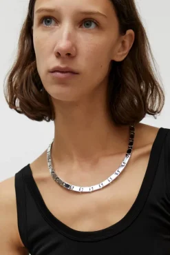 Rectangle Chain Link Necklace in Silver^No.6 Store Outlet