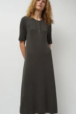 Rib Henley Dress in Coal^No.6 Store Fashion