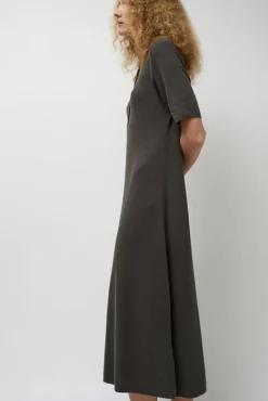 Rib Henley Dress in Coal^No.6 Store Fashion