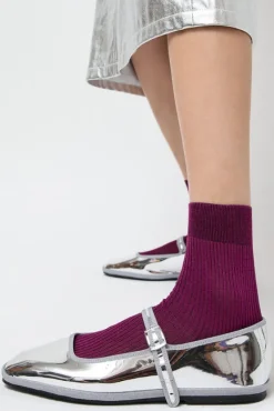 Ribbed Ankle Socks in Susina^No.6 Store Discount