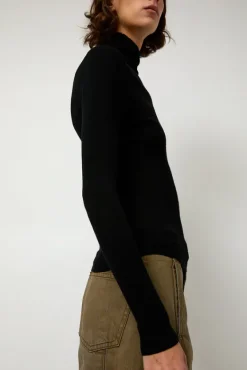 Ribbed High Neck in Black^No.6 Store Clearance