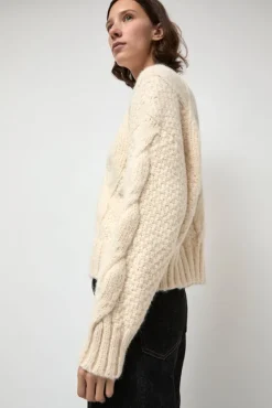 Rita Cable Sweater in Ivory^No.6 Store Fashion