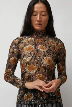 Rosa Turtleneck in Gold Roses^No.6 Store New