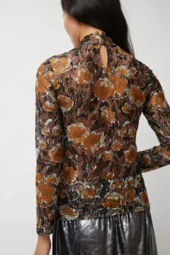 Rosa Turtleneck in Gold Roses^No.6 Store New