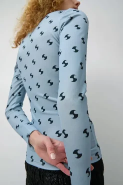 Sara Lycra Top in Blue and Black^No.6 Store Outlet