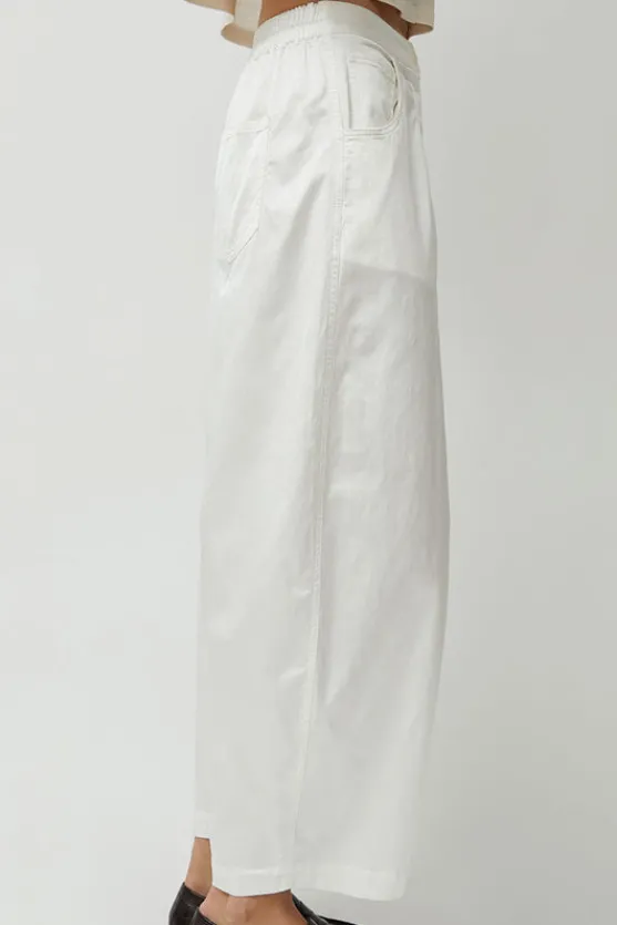 Satin Curved Pants in White^No.6 Store Discount