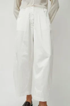 Satin Curved Pants in White^No.6 Store Discount