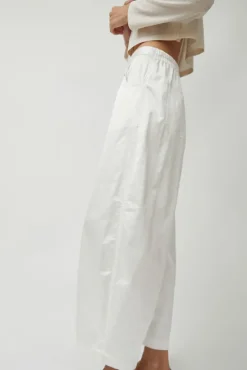 Satin Curved Pants in White^No.6 Store Discount