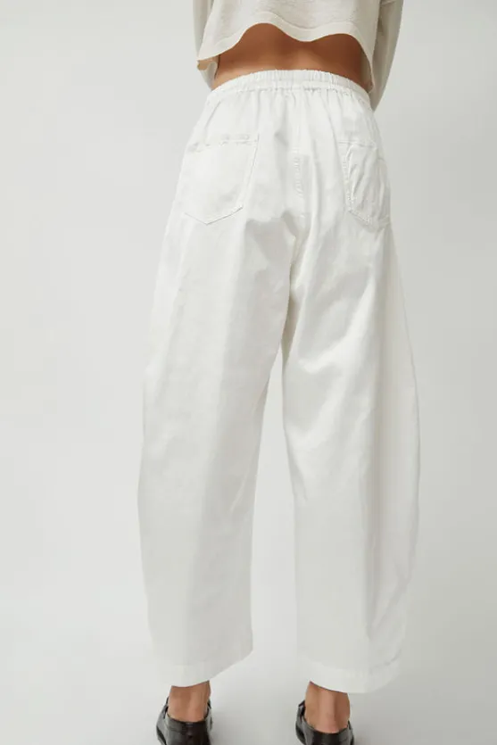 Satin Curved Pants in White^No.6 Store Discount