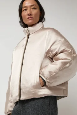 Satin Reversible Outer in Beige^No.6 Store Outlet